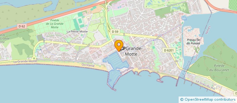 localisation de l'entreprise MONSIEUR ROBERT GARELLI à LA GRANDE-MOTTE
