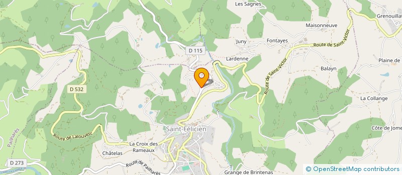 localisation de l'entreprise MONSIEUR ROBERT GASTAUD à SAINT-FELICIEN