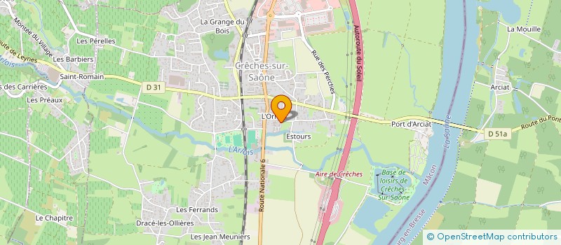 localisation de l'entreprise MONSIEUR ROBERT GRANDJEAN  CRECHES-SUR-SAONE