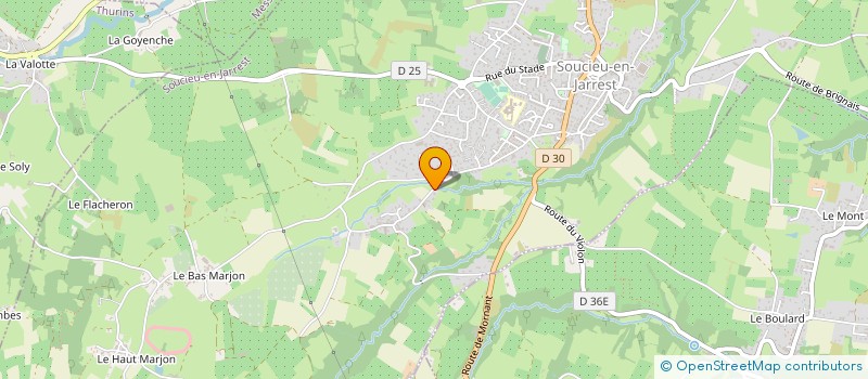 localisation de l'entreprise MONSIEUR ROBERT GRANGE  SOUCIEU EN JARREST