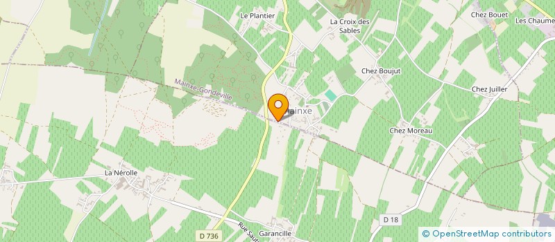 localisation de l'entreprise MONSIEUR ROBERT GUICHETEAU à MAINXE-GONDEVILLE