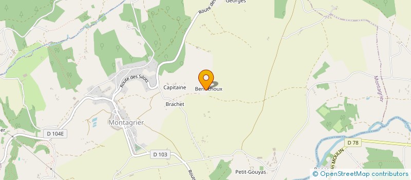 localisation de l'entreprise MONSIEUR ROBERT HIRST  MONTAGRIER