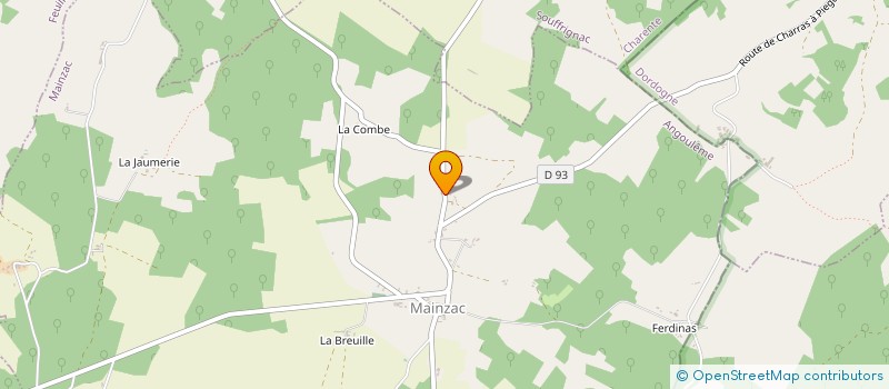 localisation de l'entreprise MONSIEUR ROBERT HORAN à MAINZAC