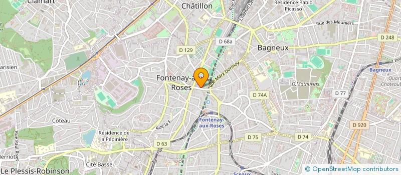 localisation de l'entreprise MONSIEUR ROBERT HU à FONTENAY-AUX-ROSES