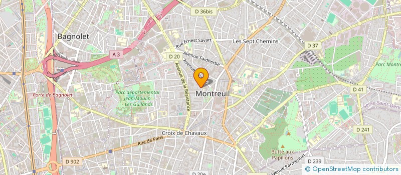 localisation de l'entreprise MONSIEUR ROBERT JACKY OUAKNINE à MONTREUIL