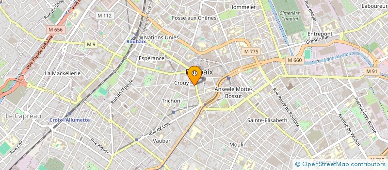 localisation de l'entreprise MONSIEUR ROBERT JANUSZ  ROUBAIX