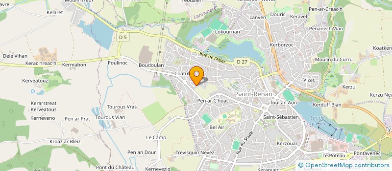 localisation de l'entreprise MONSIEUR ROBERT KERVRAN  SAINT-RENAN