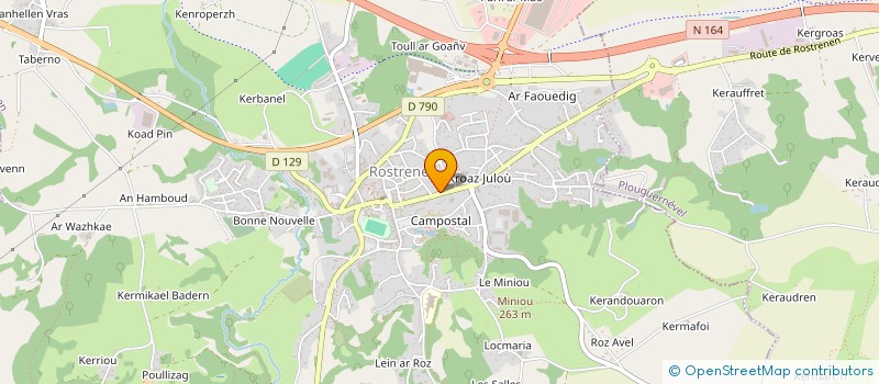 localisation de l'entreprise MONSIEUR ROBERT LE GALL  ROSTRENEN