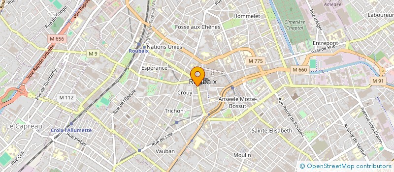 localisation de l'entreprise MONSIEUR ROBERT MARIAGE à ROUBAIX
