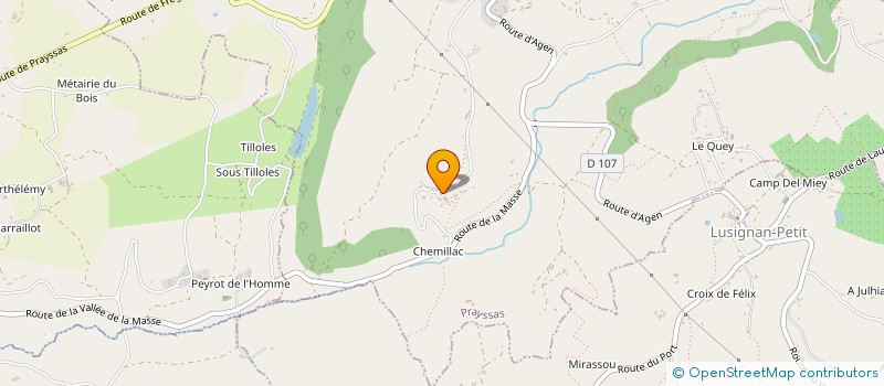 localisation de l'entreprise MONSIEUR ROBERT MARTINI  PRAYSSAS