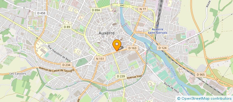localisation de l'entreprise MONSIEUR ROBERT MENEGHIN à AUXERRE