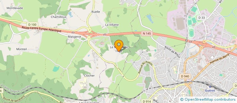 localisation de l'entreprise MONSIEUR ROBERT MICHON à GUERET