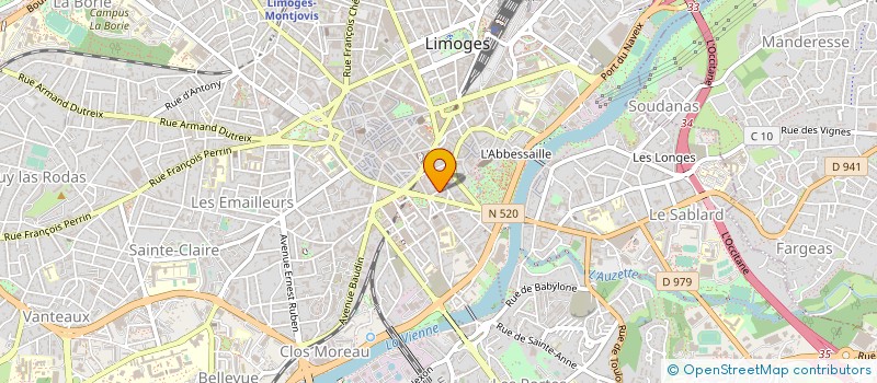 localisation de l'entreprise MONSIEUR ROBERT MOUSSANT à LIMOGES