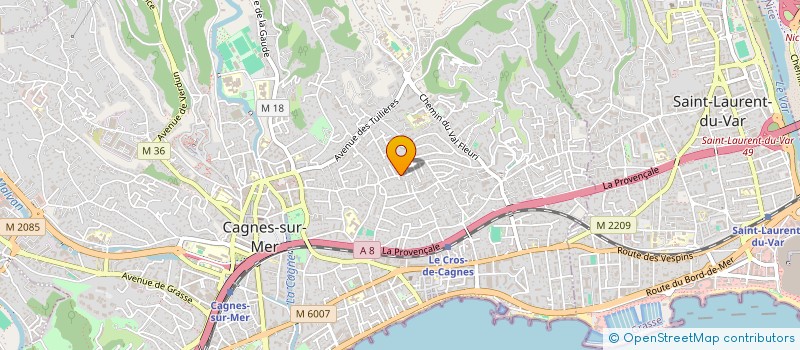 localisation de l'entreprise MONSIEUR ROBERT MULED à CAGNES-SUR-MER