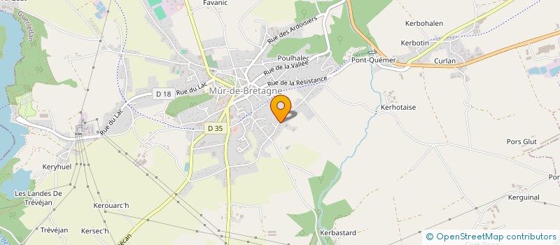 localisation de l'entreprise MONSIEUR ROBERT PALMER  GUERLEDAN