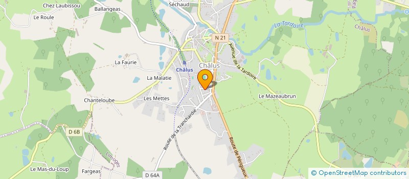 localisation de l'entreprise MONSIEUR ROBERT PARADINAS à CHALUS