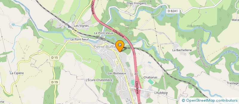 localisation de l'entreprise MONSIEUR ROBERT PETINON  PIERRE-BUFFIERE