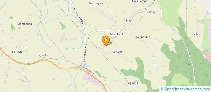 localisation de l'entreprise MONSIEUR ROBERT PIMPRENELLE  CAGNAC-LES-MINES