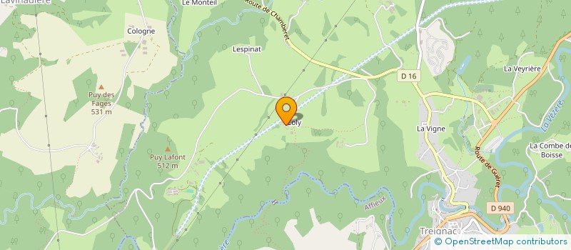 localisation de l'entreprise MONSIEUR ROBERT PLAS  TREIGNAC