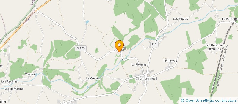 localisation de l'entreprise MONSIEUR ROBERT POITRENAUD à CHASSENEUIL