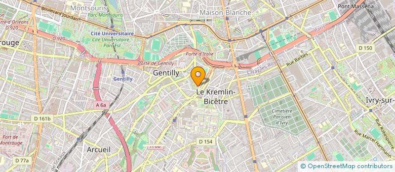 localisation de l'entreprise MONSIEUR ROBERT POTY  GENTILLY