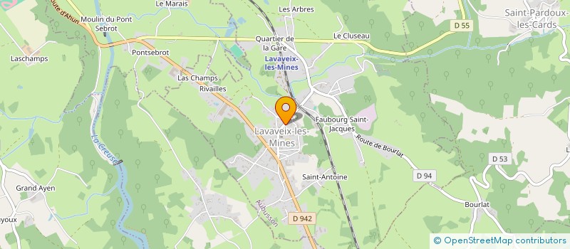 localisation de l'entreprise MONSIEUR ROBERT POUTOUT à LAVAVEIX-LES-MINES