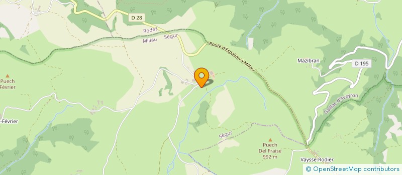 localisation de l'entreprise MONSIEUR ROBERT PRADELS  SEGUR