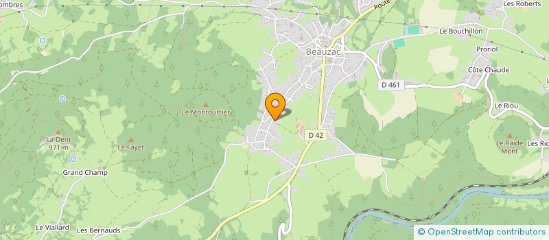 localisation de l'entreprise MONSIEUR ROBERT RICHARD  BEAUZAC