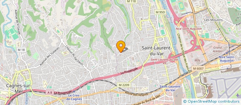 localisation de l'entreprise MONSIEUR ROBERT ROLANT  SAINT-LAURENT-DU-VAR