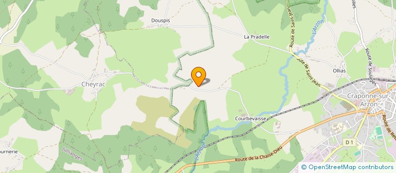 localisation de l'entreprise MONSIEUR ROBERT ROUX  JULLIANGES