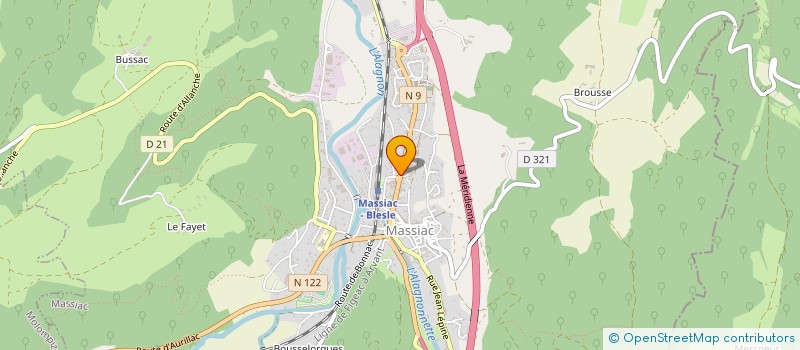 localisation de l'entreprise MONSIEUR ROBERT SOUBRIER à MASSIAC