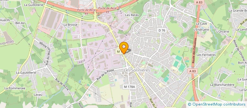 localisation de l'entreprise MONSIEUR ROBERT TESSIER  LES SORINIERES