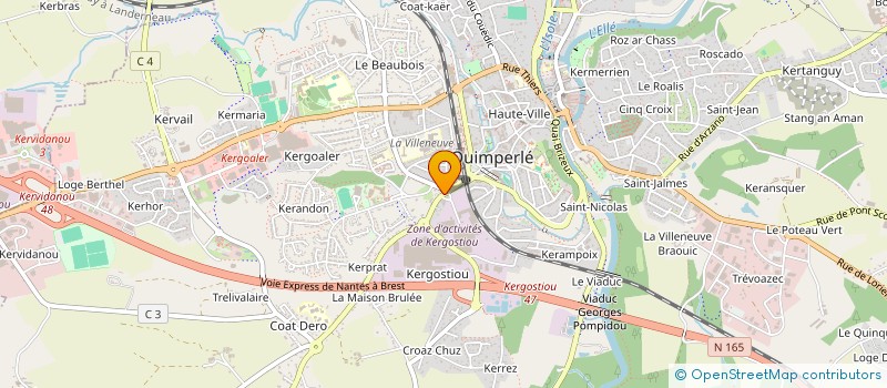 localisation de l'entreprise MONSIEUR ROBERT THIERY  QUIMPERLE