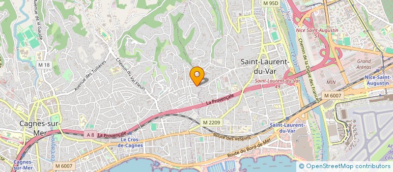 localisation de l'entreprise MONSIEUR ROBERT UZAN  CAGNES-SUR-MER