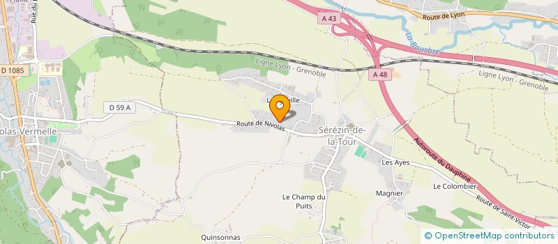 localisation de l'entreprise MONSIEUR ROBERT VINCENT  SEREZIN-DE-LA-TOUR