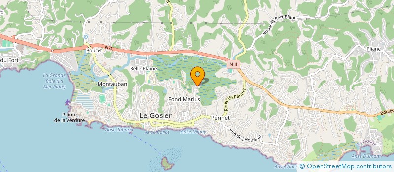localisation de l'entreprise MONSIEUR ROBERTO PROCTER à LE GOSIER