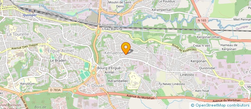 localisation de l'entreprise MONSIEUR ROBERTS MEZALS à QUIMPER