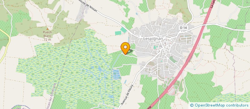localisation de l'entreprise MONSIEUR ROBIN ALBERT  LESPIGNAN