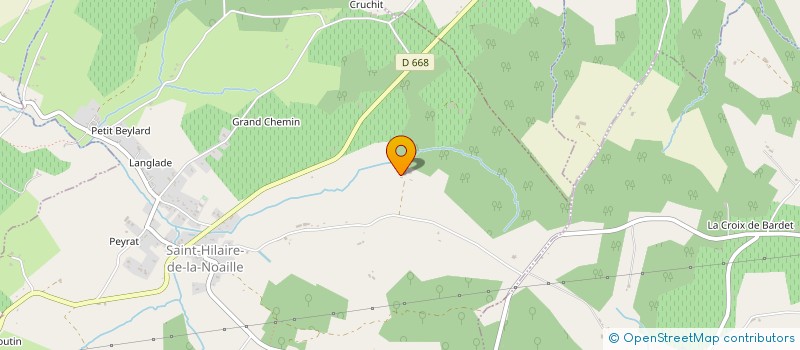 localisation de l'entreprise MONSIEUR ROBIN BORTOLUZZI  ST-HILAIRE-DE-LA-NOAILLE