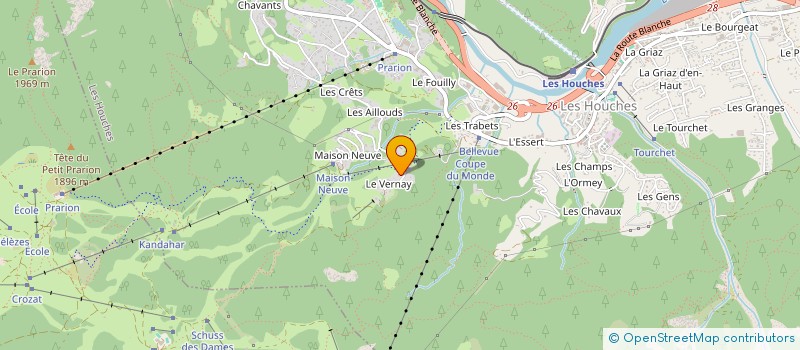 localisation de l'entreprise MONSIEUR ROBIN CALVO  LES HOUCHES