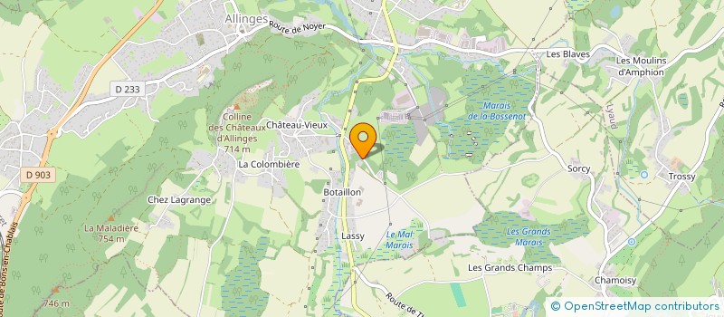 localisation de l'entreprise MONSIEUR ROBIN CHAVENEAU  ALLINGES