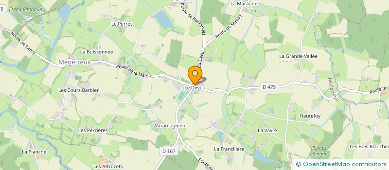 localisation de l'entreprise MONSIEUR ROBIN CUREAU  MENETREUIL