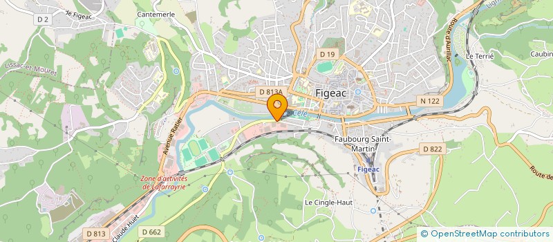 localisation de l'entreprise MONSIEUR ROBIN D'AMALRIC à FIGEAC