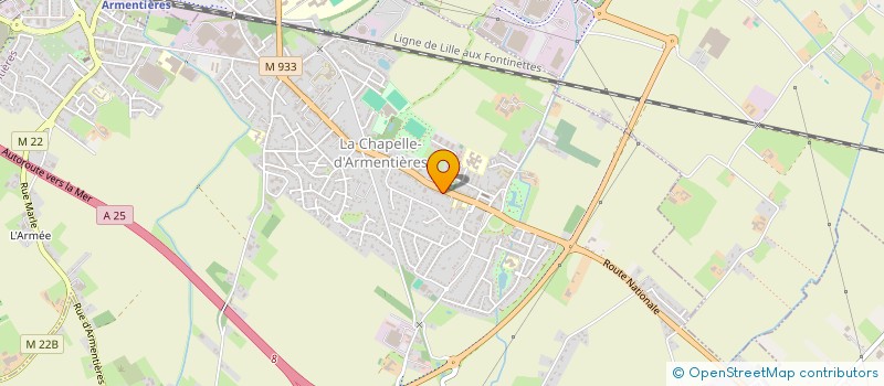 localisation de l'entreprise MONSIEUR ROBIN DECRAENE  LA CHAPELLE-D'ARMENTIERES