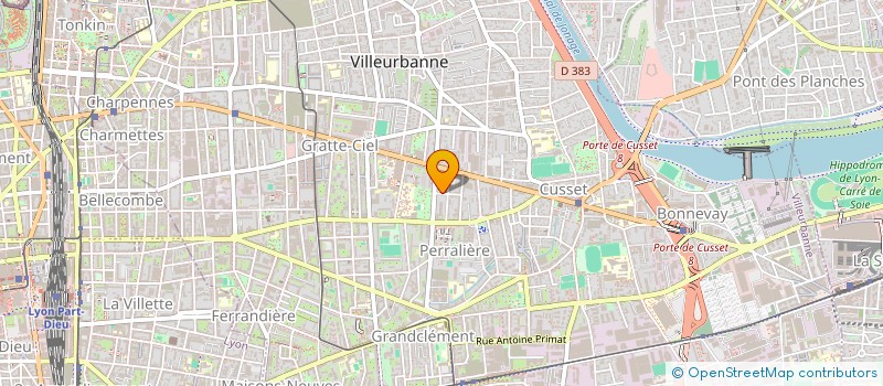 localisation de l'entreprise MONSIEUR ROBIN DENIS  VILLEURBANNE