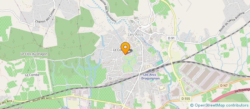 localisation de l'entreprise MONSIEUR ROBIN DUMOND  LES ARCS