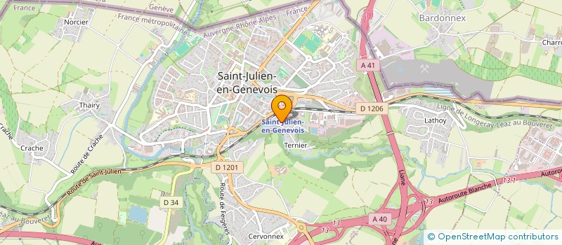 localisation de l'entreprise MONSIEUR ROBIN FAVRE  SAINT-JULIEN-EN-GENEVOIS