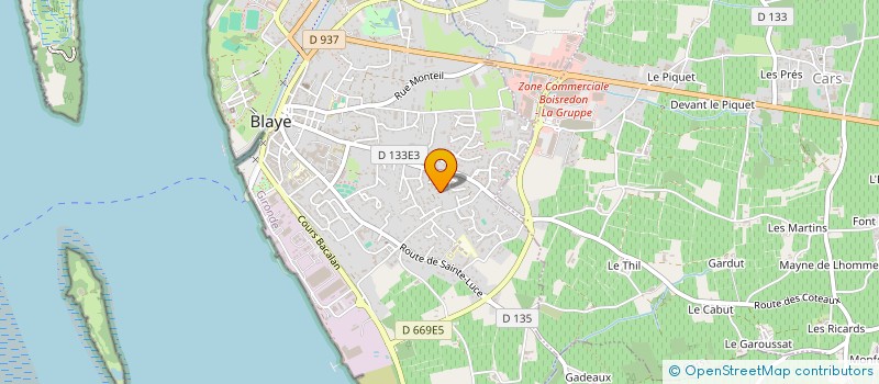 localisation de l'entreprise MONSIEUR ROBIN FORESTIER à BLAYE