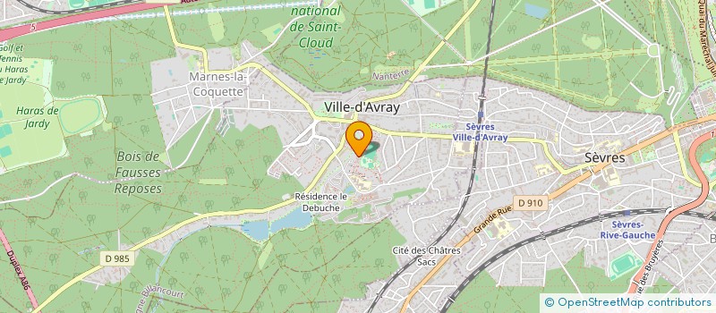 localisation de l'entreprise MONSIEUR ROBIN FOURCADE  VILLE-D'AVRAY