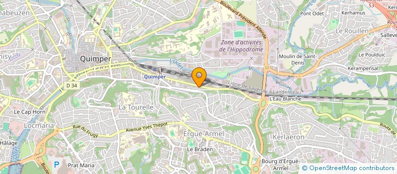 localisation de l'entreprise MONSIEUR ROBIN LE LAY à QUIMPER